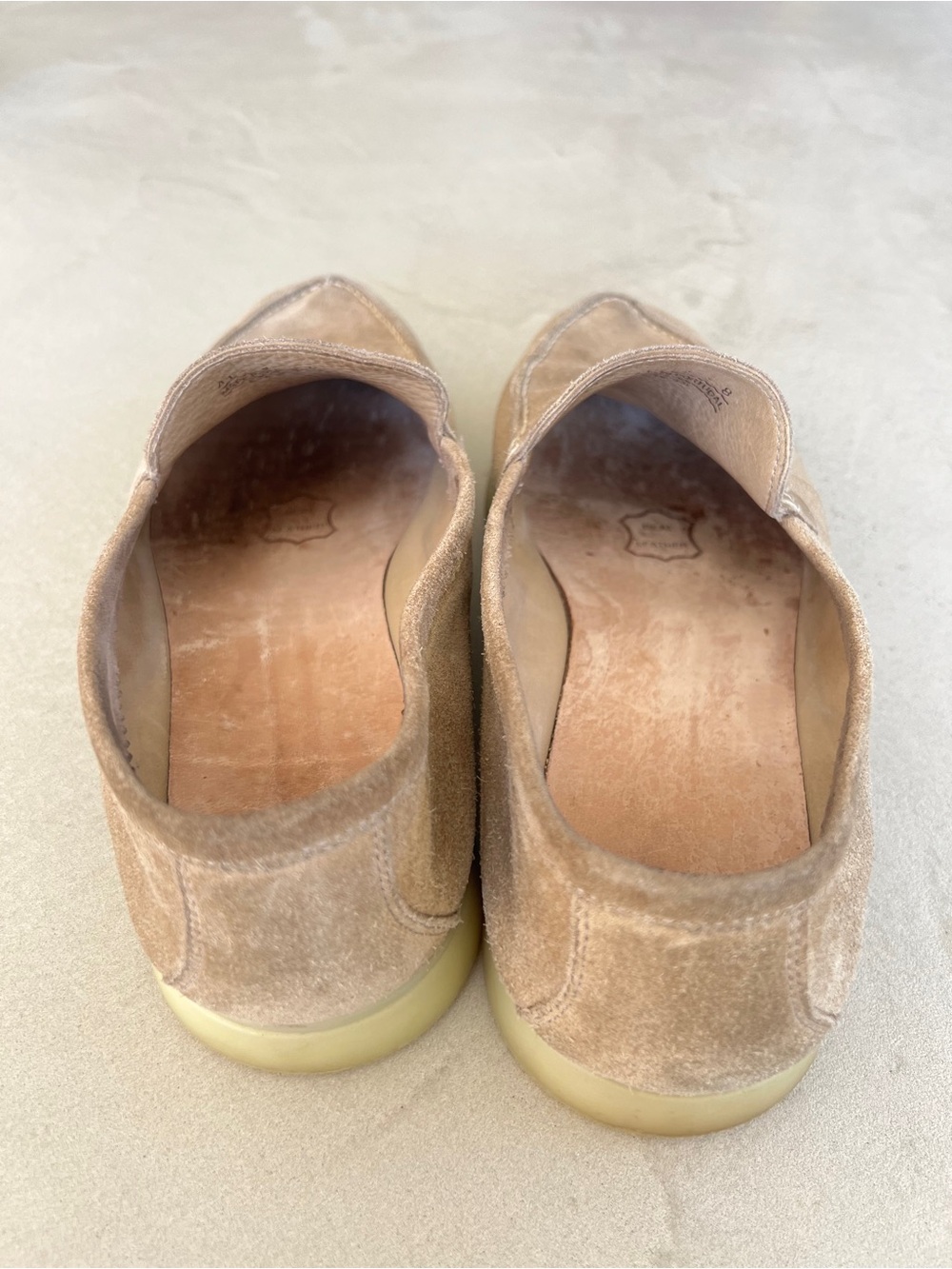 SUITSUPPLY Italian Calf Suede Slip-on Loafers, Sand, 41 - Picture 6 of 12